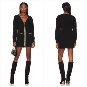 Lovers and Friends Norina Cardigan Dress in Black